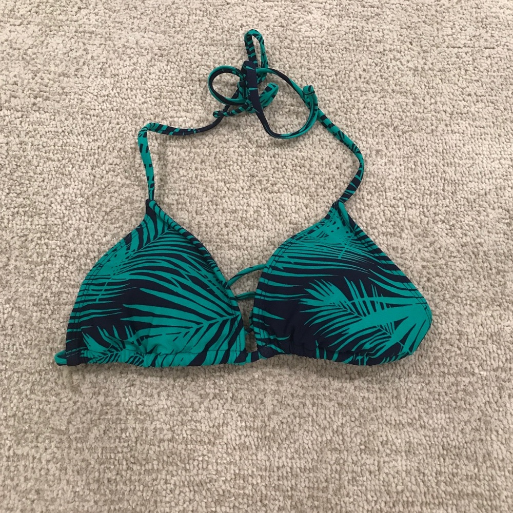 Palm Leaf String Bikini Top